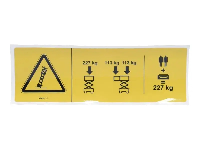 JLG Part # GN82496GT | GN-DECAL, SYM MAX CAP 500, EA