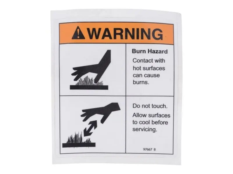 JLG Part # GN97667GT | GN-DECAL, BURN HAZARD, EA