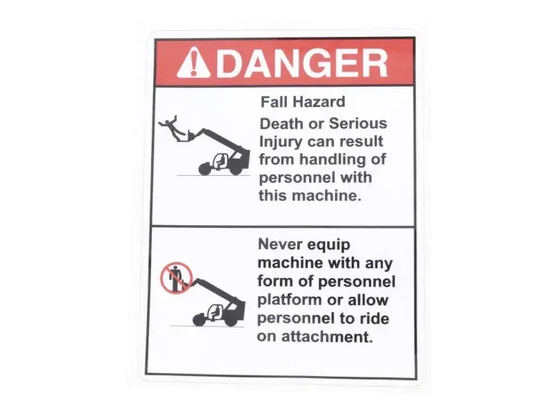 JLG Part # GN97673 | GN-DECAL, DANGER, NO RIDERS, EA