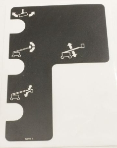 Genie Lift Part # 226145GT - DECAL,BOOM UP/DN,PCON,SHIPYARD, EA