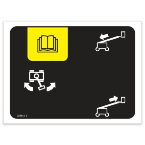 Genie Lift Part # 226146GT - DECAL,EXT/RET/ROTATE,PCON,SY, EA