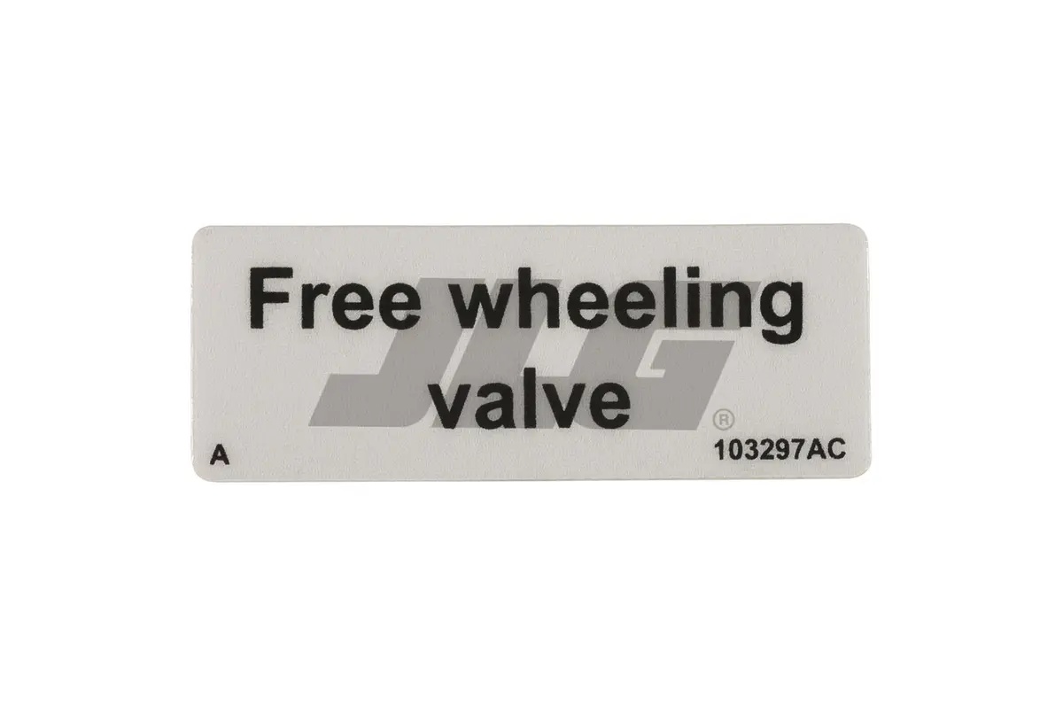 JLG Part # 103297SJ | SJ-FREE WHEEL DECAL, EA