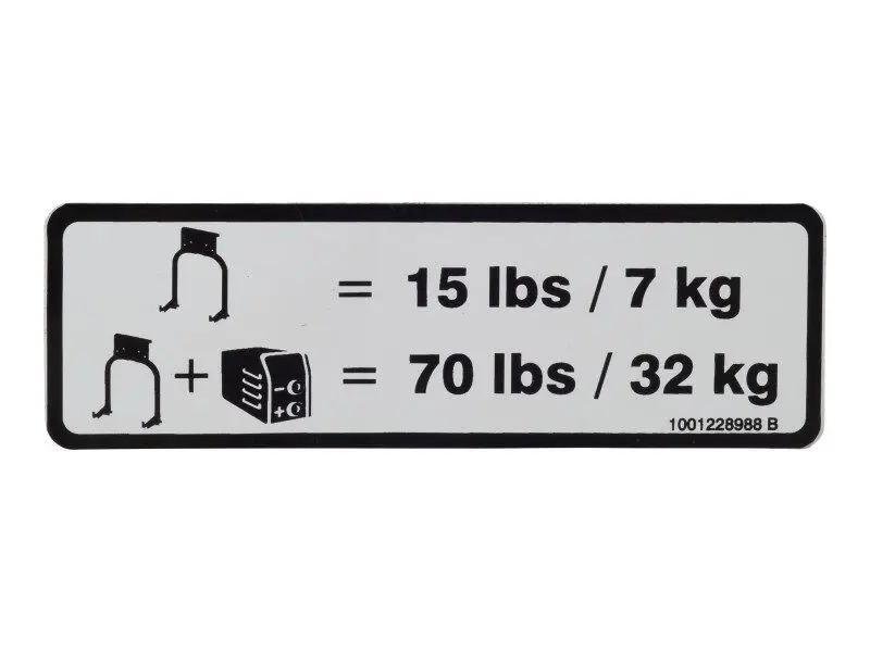 JLG Part # 1001228988 | DECAL,WEIGHT, EA
