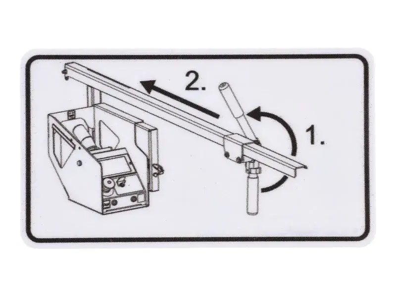 JLG Part # 1001227134 | DECAL,EXTENSION HANDLE, EA