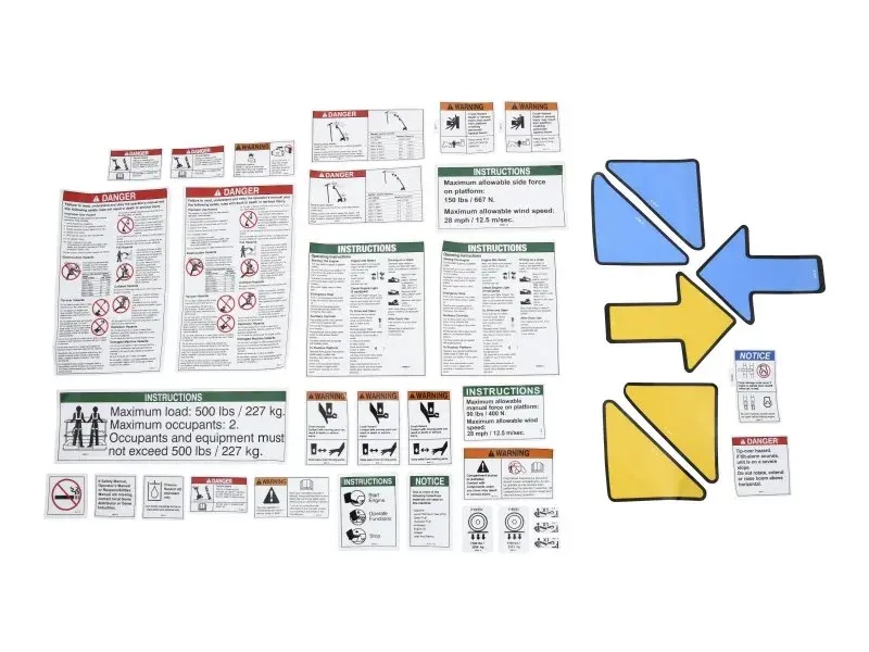JLG Part # 110314GT | GN-DECAL KIT, WORD, Z45IC, EA