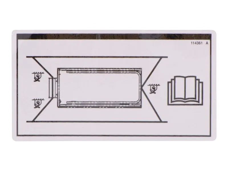 JLG Part # 114361GT | GN-LABEL,TRANSPORT DIAGRAM, EA
