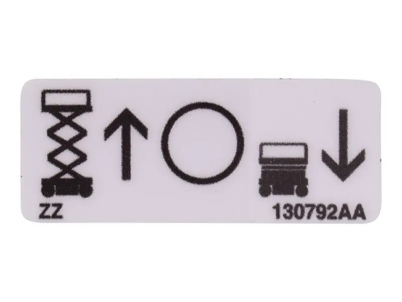 JLG Part # 130792SJ | SJ-LIFT/UP/OFF/DOWN LABEL, EA