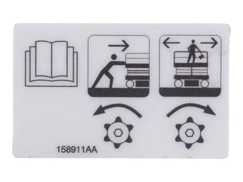 JLG Part # 158911 | SJ-DECAL, FREE WHEELING, EA