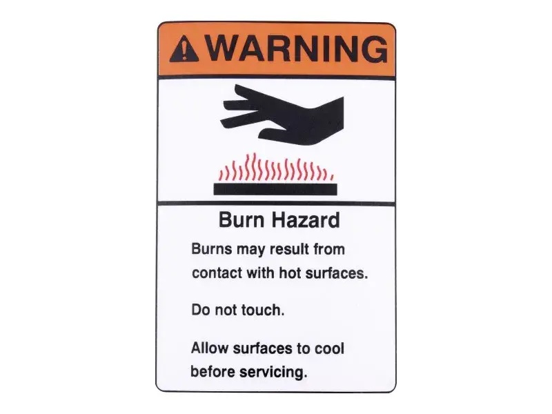 JLG Part # 2-1293GN | GN-DECAL, BURN HAZARD, EA
