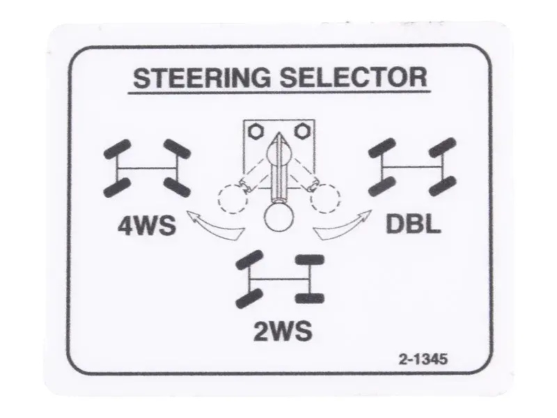 JLG Part # 2-1345GT | GN-DECAL,STEERING SELECTOR, EA