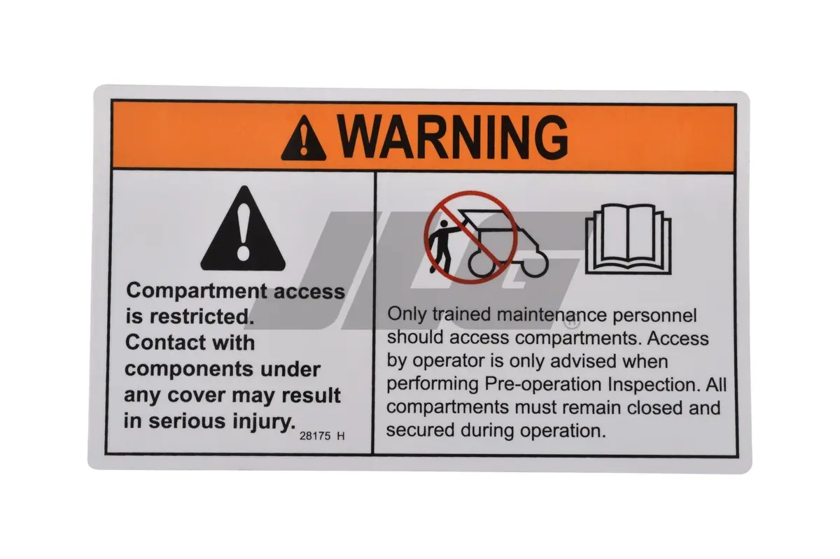 JLG Part # 28175 | GN-WARN COMPART ACCESS, EA