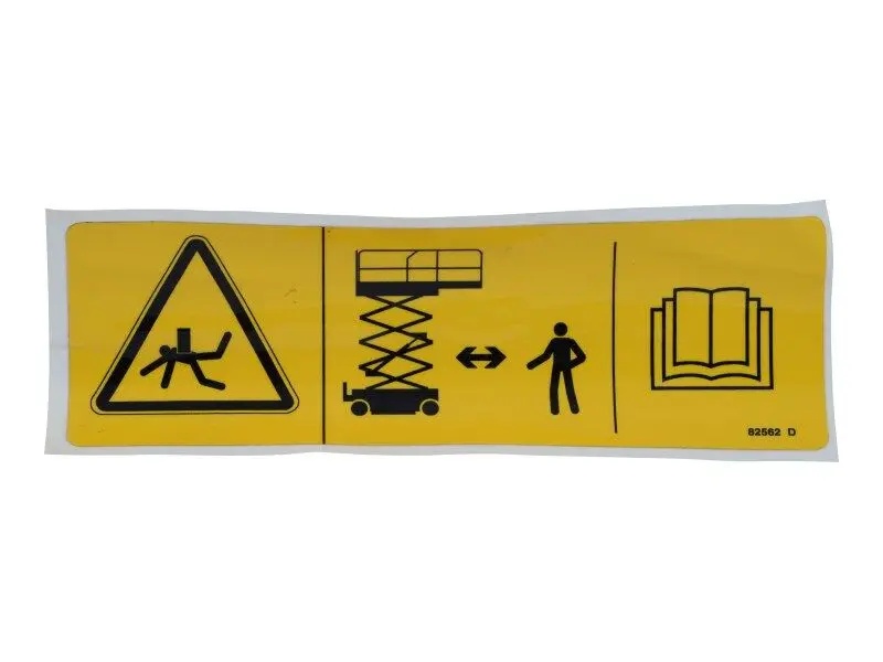 JLG Part # 82562GN | GN-DECAL, SYM, CRUSH HAZ, EA