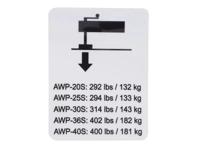 JLG Part # 97523GN | GN-LABEL OUTRIGGER, EA