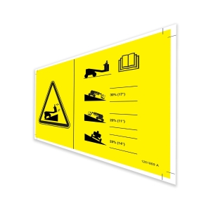 Genie Lift Part # 1261869GT - DECAL, RUNAWAY HAZARD, EA