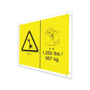 Genie Lift Part # 1269255GT - DECAL, ANSI SYMBOL, BATT WEIGHT/TIP OVER, Z60E, EA