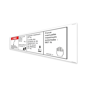 Genie Lift Part # 215812FRGT - DECAL, TIP OVER HAZARD, EA