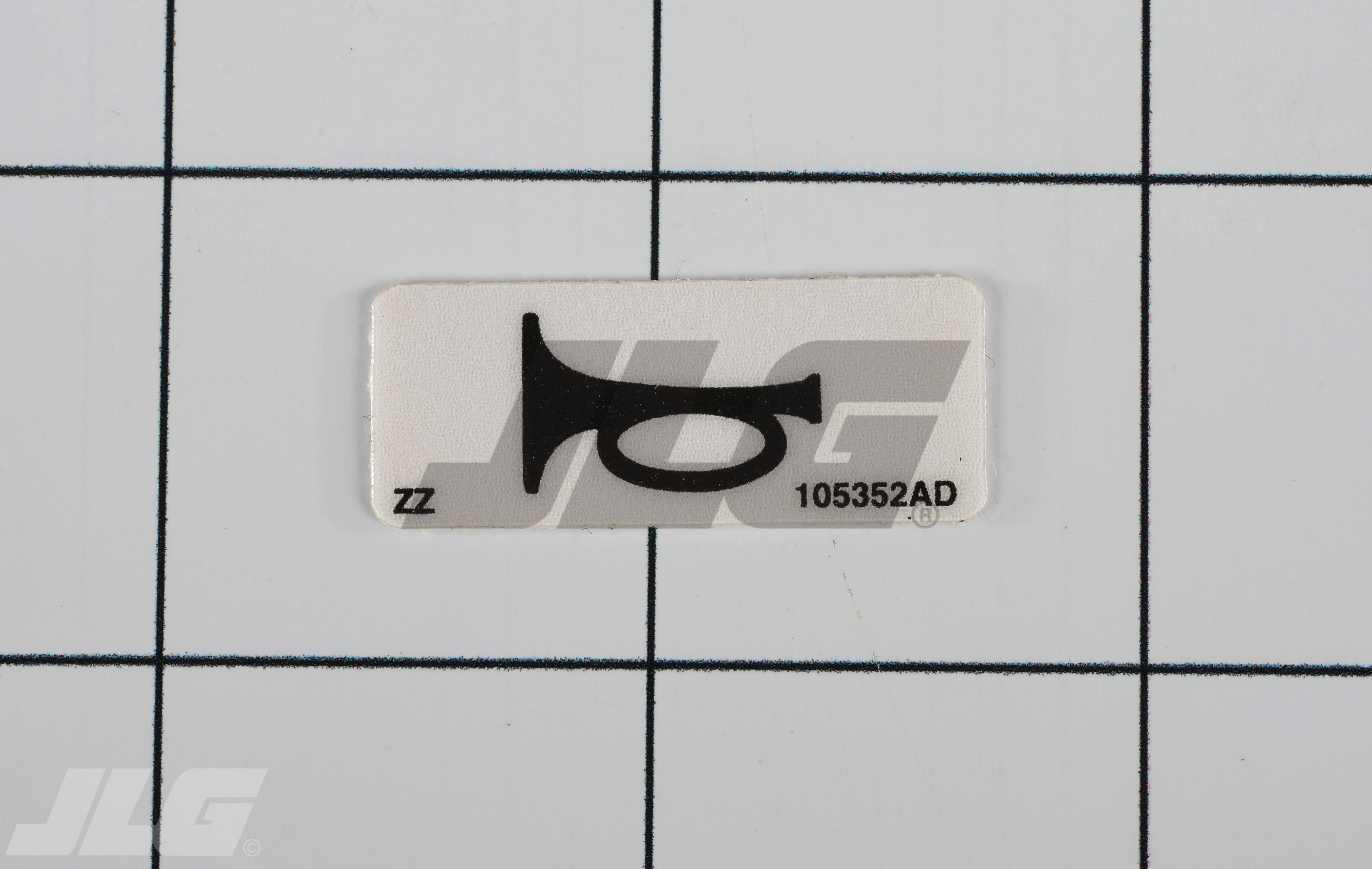 JLG Part # 70040884 - HORN LABEL, EA JLG Part # 70040884 - HORN LABEL, EA