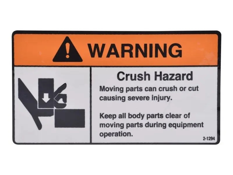 JLG Part # 70040748 | CRUSH HAZARD PINCH, EA