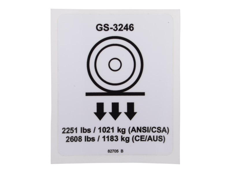 JLG Part # 70043635 | DECAL,WHEEL LOAD, EA
