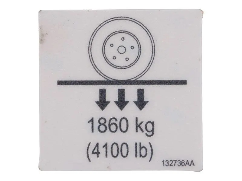 JLG Part # 70043166 | DECAL,WHEEL LOAD, EA