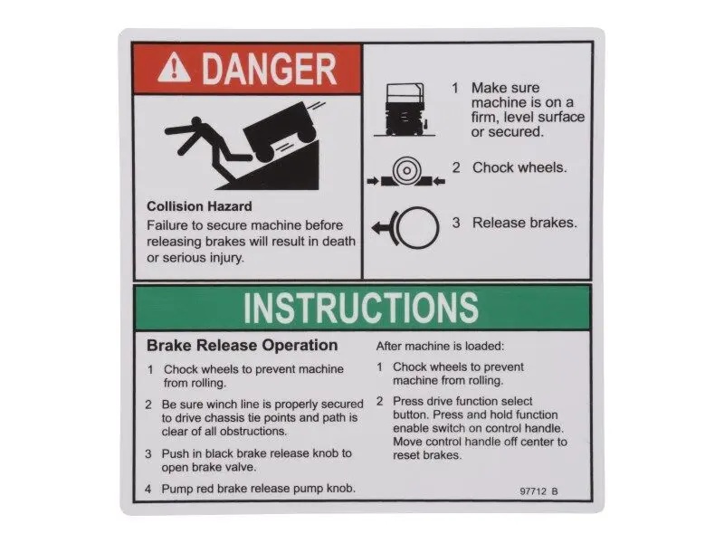 JLG Part # 70040476 | BRAKE REL SAFETY, EA
