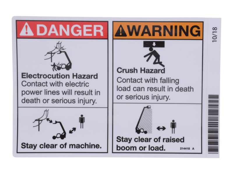 JLG Part # 70046731 | DECAL,DANGER, WARNING, EA