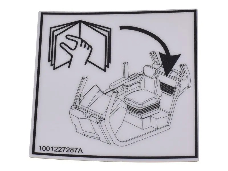 JLG Part # 1001227287 | DECAL,MANUAL LOCATION, EA