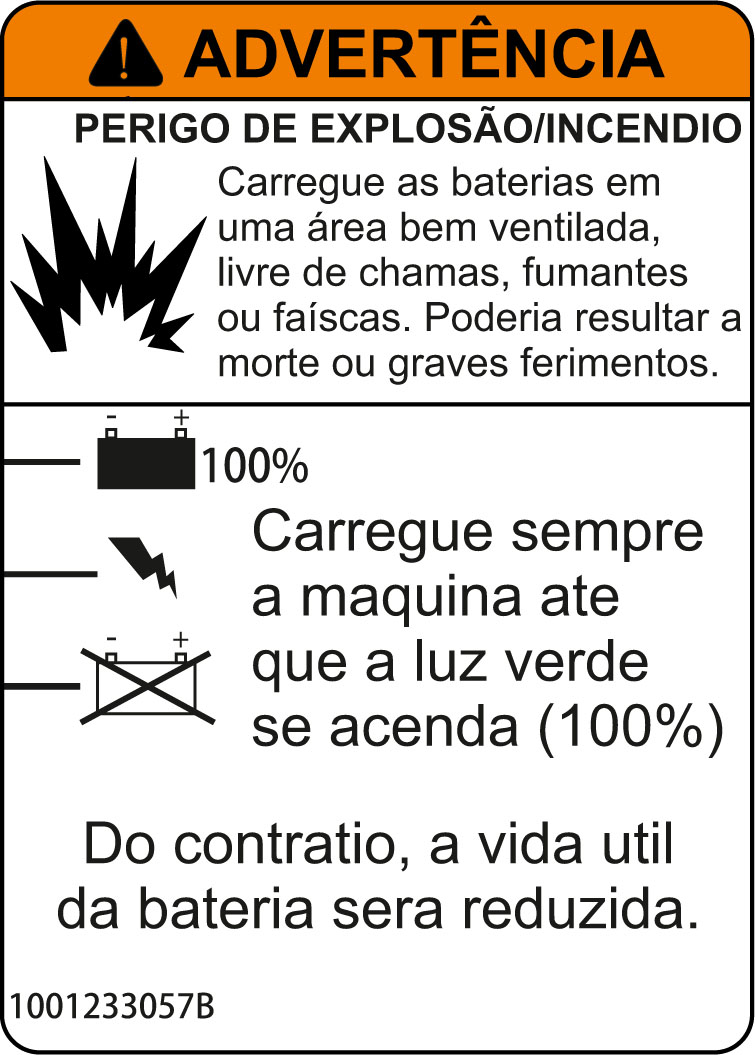 JLG Part # 1001233057 | DECAL,BAT. CHARGING INSTR, EA