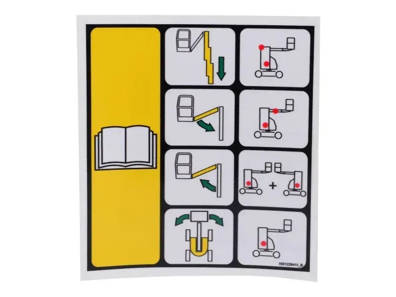 JLG Part # 1001226411 | DECAL,EMERGENCY CONTROLS, EA