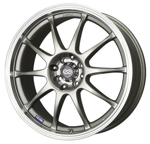 Enkei 409-770-11SP J10 Silver with Machined Lip Performance Wheel 17x7 4x100 4x108 42mm Offset 72.6m