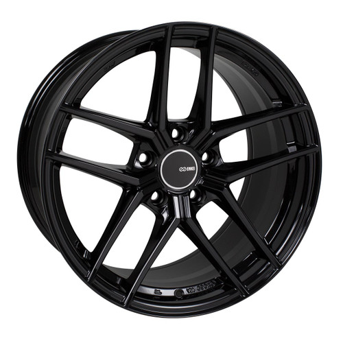 Enkei 498-880-3140BK TY5 Gloss Black Tuning Wheel 18x8 5x108 40mm Offset 72.6mm Bore