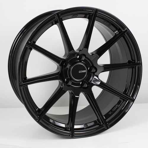 Enkei 499-780-6545BK TS10 Gloss Black Tuning Wheel 17x8 5x114.3 45mm Offset 72.6mm Bore