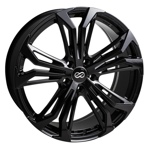 Enkei 510-880-3140BK Vortex5 Gloss Black Performance Wheel 18x8 5x108 40mm Offset 72.6mm Bore