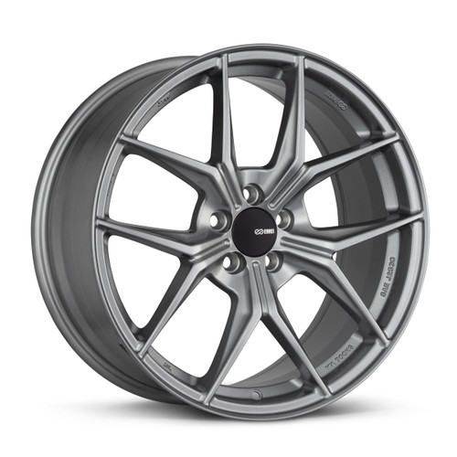 Enkei 529-880-4445GR TSR-X 18x8 5x112 45mm Offset Tuning Series Wheel Storm Gray 72.6mm Bore