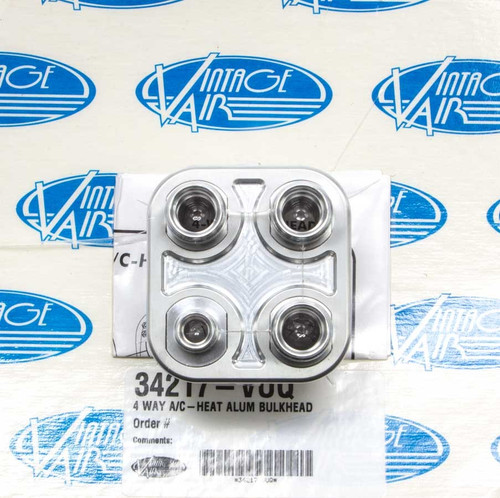 Vintage Air 34217-VUQ 4 Way A/C Bulkhead (6-10 Male O-Ring)