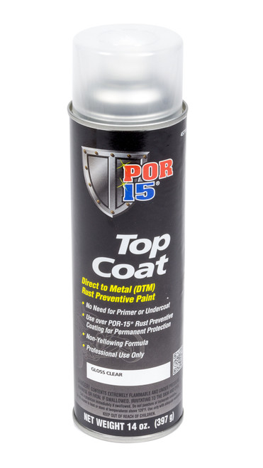 POR 15 45808 Gloss Black BlackCote - Top Coat Over POR-15 - Pint