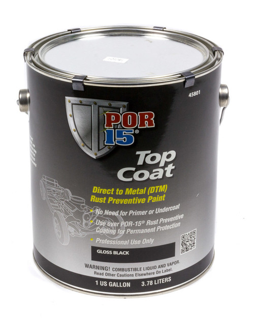 POR15 Semi Gloss Black Rust Preventive Paint 3.78L (US Gallon)