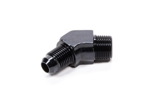 Fragola 482366-BL 45 Deg Adapter Fitting #6 x 3/8 MPT Black