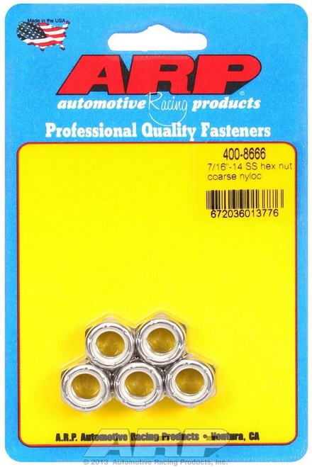 Arp 400-8666 S/S Hex Nyloc Nuts 7/16-14 (5)