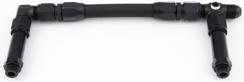 Fragola 930006-BL #6 Fuel Line Kit 9/16-24 Dual Inlet Demon Black