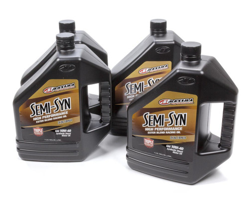 Maxima Racing Oils 39-349128B 10w40 Semi-Syn Oil Case 4 x 1 Gallons