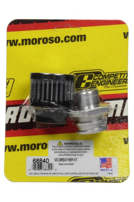 Moroso 68840 Breather Kit - GM LS Valve Cover