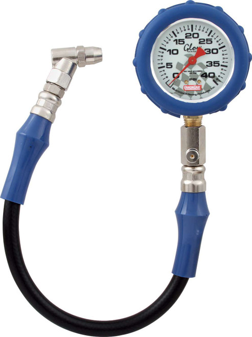 Quickcar Racing Products 56-042 Tire Gauge 40 PSI Glo Gauge