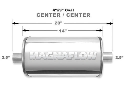 Magnaflow Perf Exhaust 14316 Stainless Muffler 2.5in Center In/Out