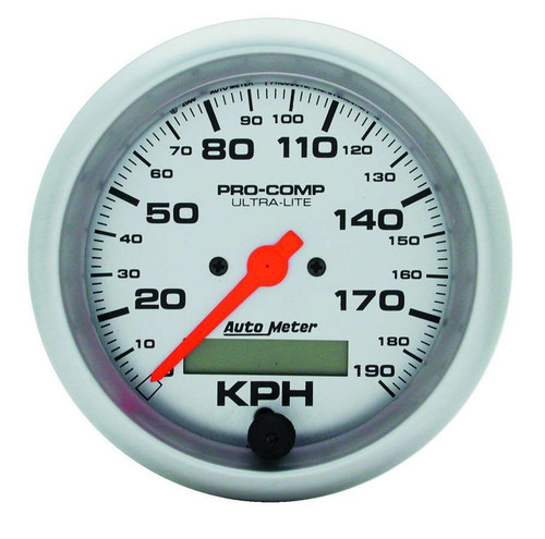 Autometer 4487-M 3-3/8in U/L Speedometer 190KPH Metric