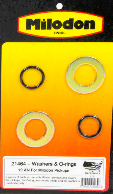 Milodon 21464 -12an Large Washers & O-Rings (2-Each)