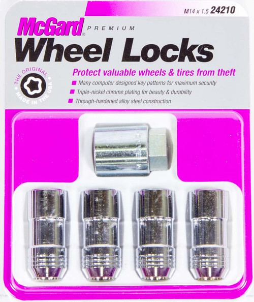 Mcgard 24210 WHEEL LOCK 14MM X 1.50 CONICAL SEAT 22mm Hex (4