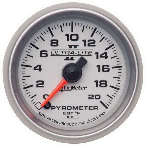 Autometer 4945 2-1/16in U/L II Pyrometer Kit 0-2000