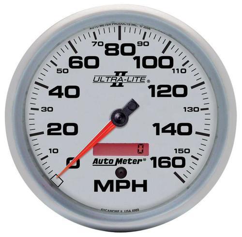 Autometer 4989 5in U/L II In-Dash Speedo 160MPH