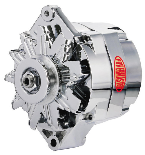 Powermaster 17127 Chrome 85amp Delco Alternator 1 Wire